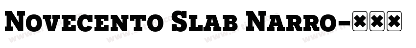 Novecento Slab Narro字体转换